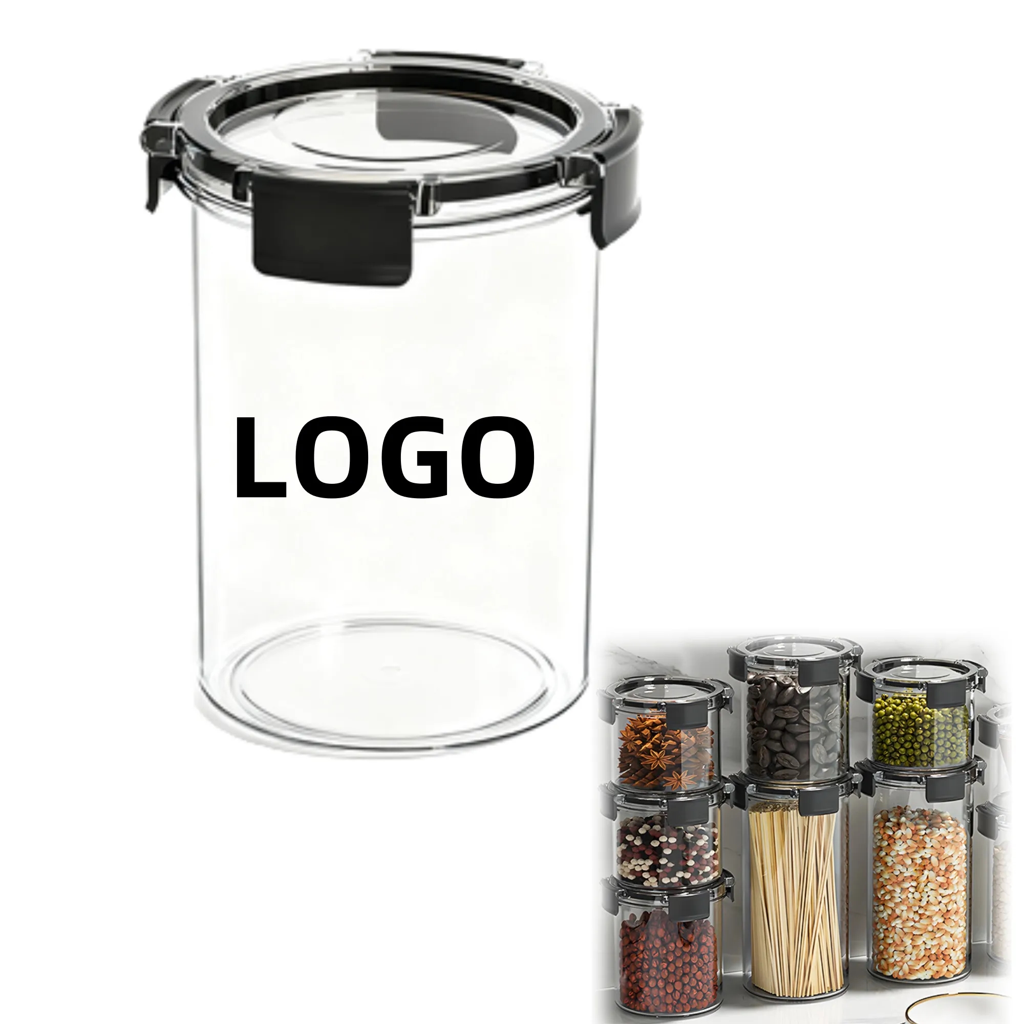 33 Oz Clear Pantry Storage Container Airtight Food Jar