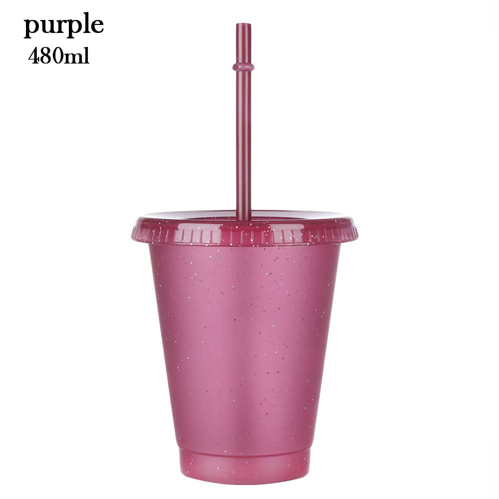 16 OZ Transparent G PP Sensitive Dandruff Tumbler/Lid and Straw Cup 5
