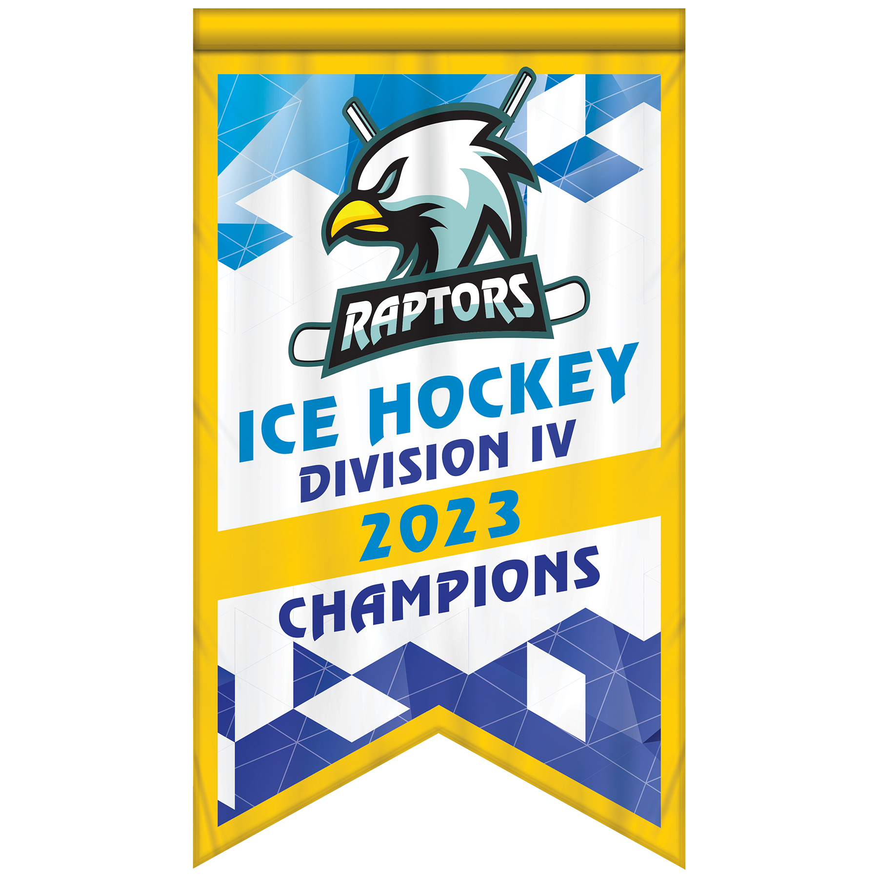 3' x 5' Championship Banner Double Sided Dove Tail Cut 3