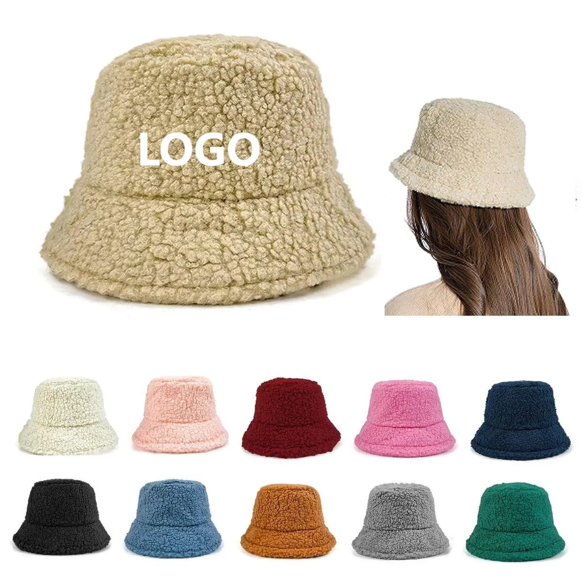 Winter Plush Fuzzy Bucket Hat 3