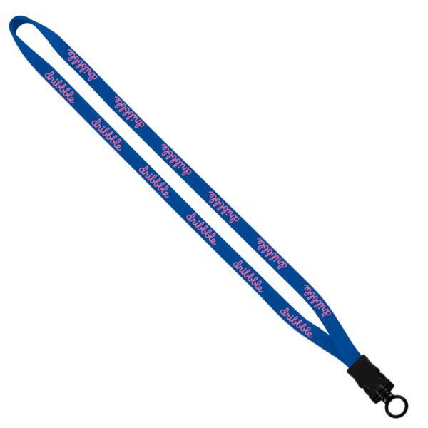 1/2" Cotton Lanyard with Plastic Snap-Buckle Release & O-Ring 16