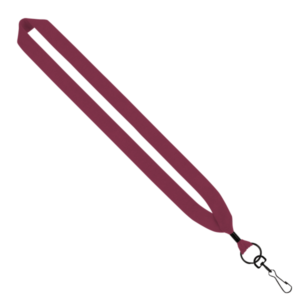 1" Cotton Lanyard with Metal Crimp & Metal Swivel Snap Hook 6