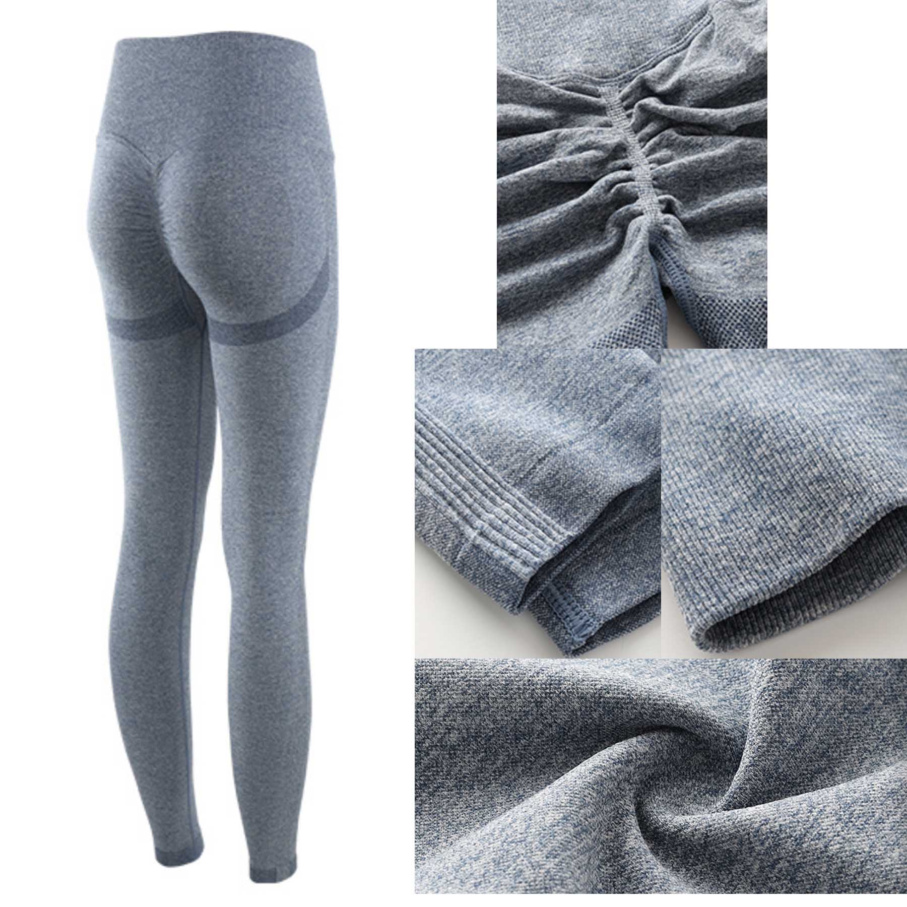 Womens Seamless Leggings High Waisted Tummy Control Gym Yoga Pants 2