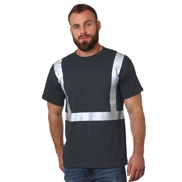 Hi-Vis 50/50 Crew Solid Striping Tee 6
