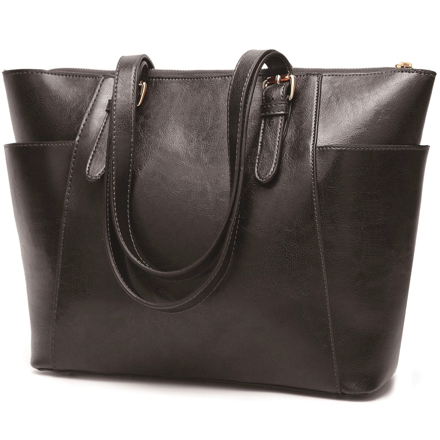 PU Leather Shoulder Handbags Large Hobo Tote Bag, custom tote bag with logo imprint 7