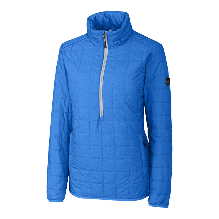 Cutter & Buck Rainier PrimaLoft Ladies Eco Insulated Half Zip Popover Quilted Jacket 2