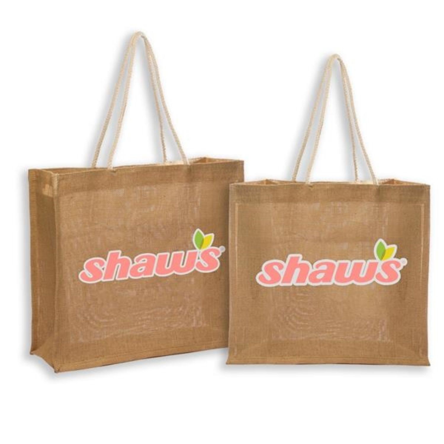 Recyclable Natural Shopping Jute Bag & Rope Handle W/ Gusset (15" x 14" x 6") 3
