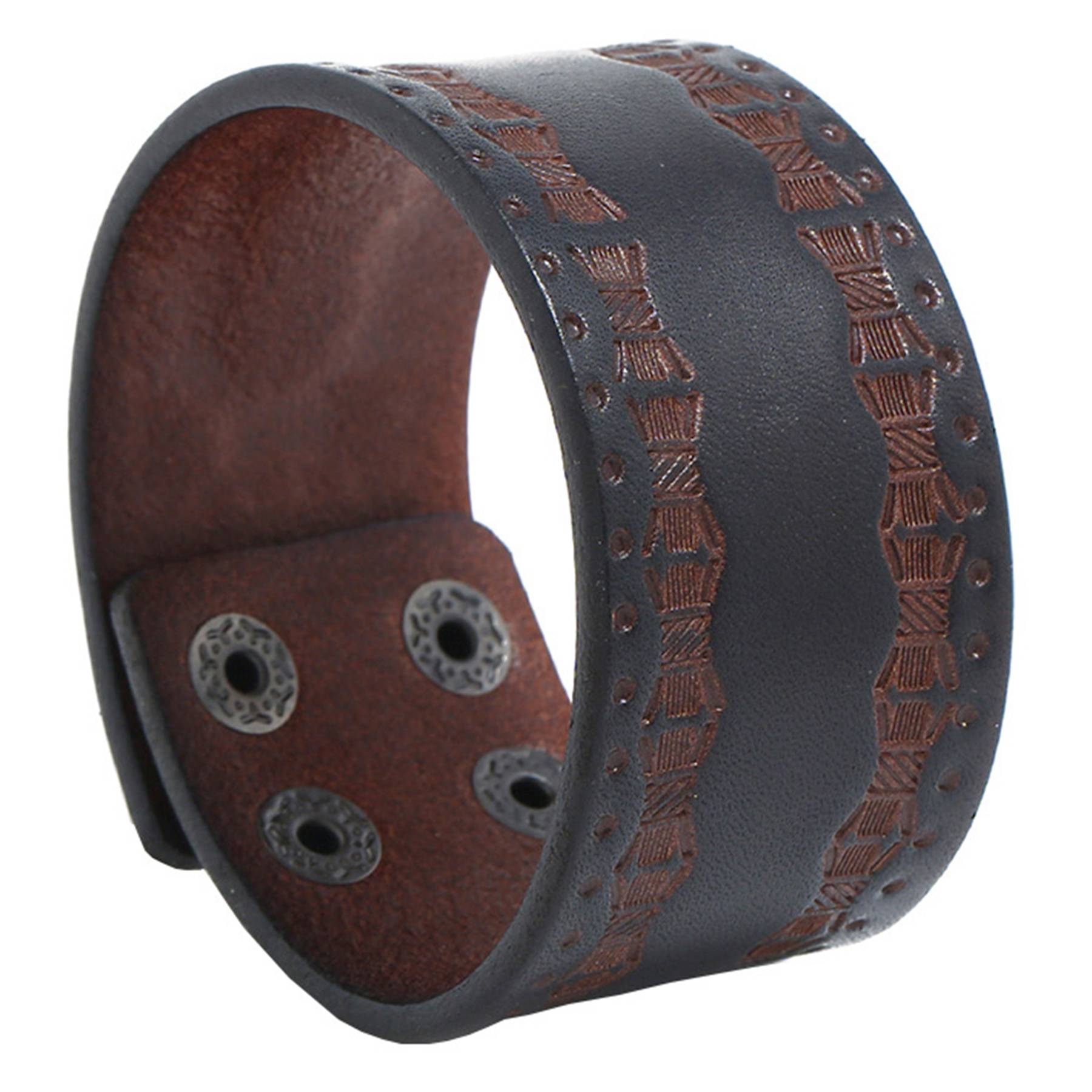 Genuine Leather Punk vintage cowhide bracelet 3
