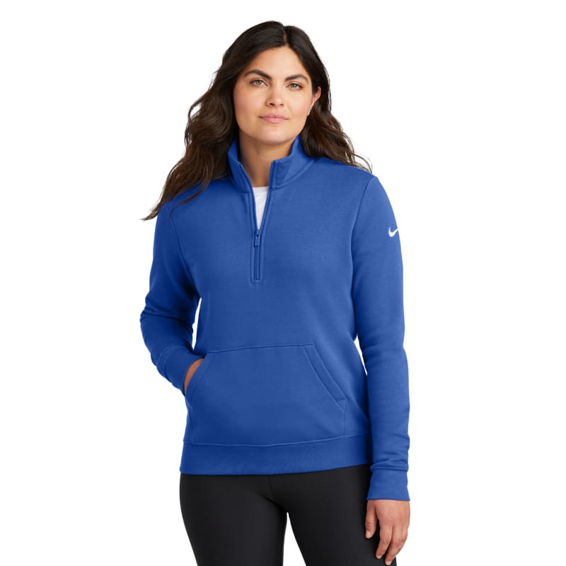 Nike Ladies Club Fleece Sleeve Swoosh 1/2-Zip 14