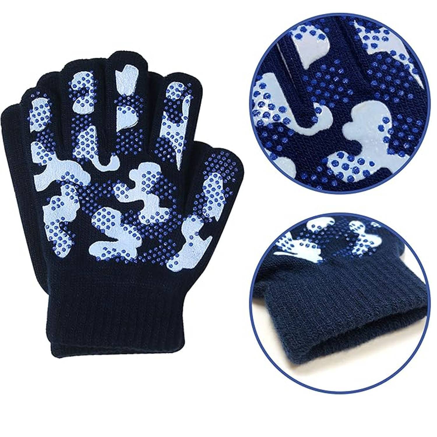 Polyester Kids Winter Warm Thick Plush Gloves 4