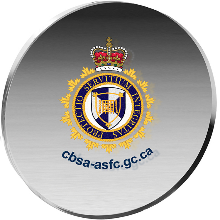 Clear Circle Paperweight 3/8" Acrylic (4" dia.) Full Colour PhotoImage 1