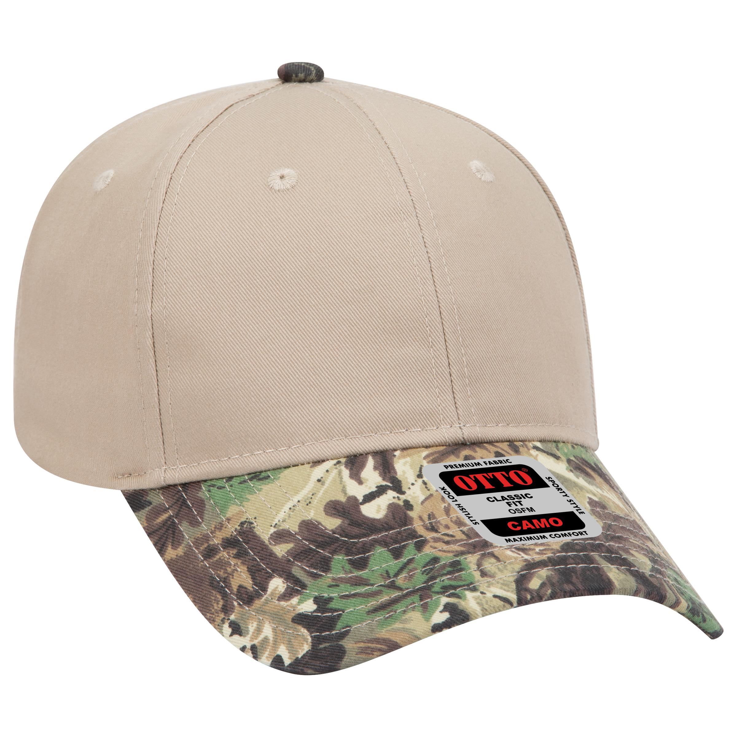 OTTO CAP® Camouflage 6 Panel Low Profile Baseball Cap 12