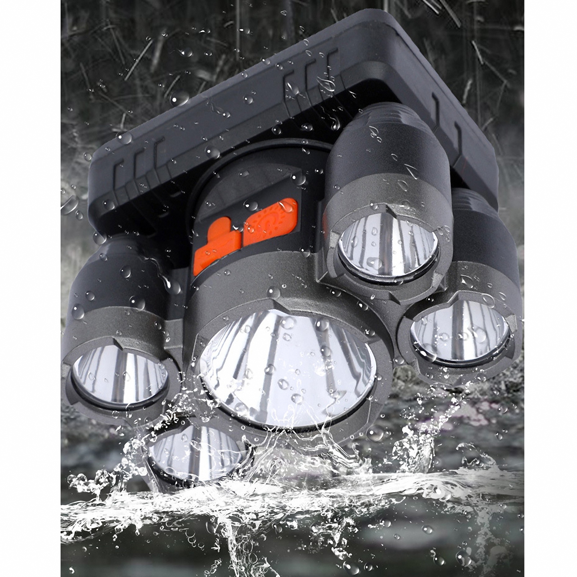 Rechargeable LED Flashlight with 5 Bright LEDs 3