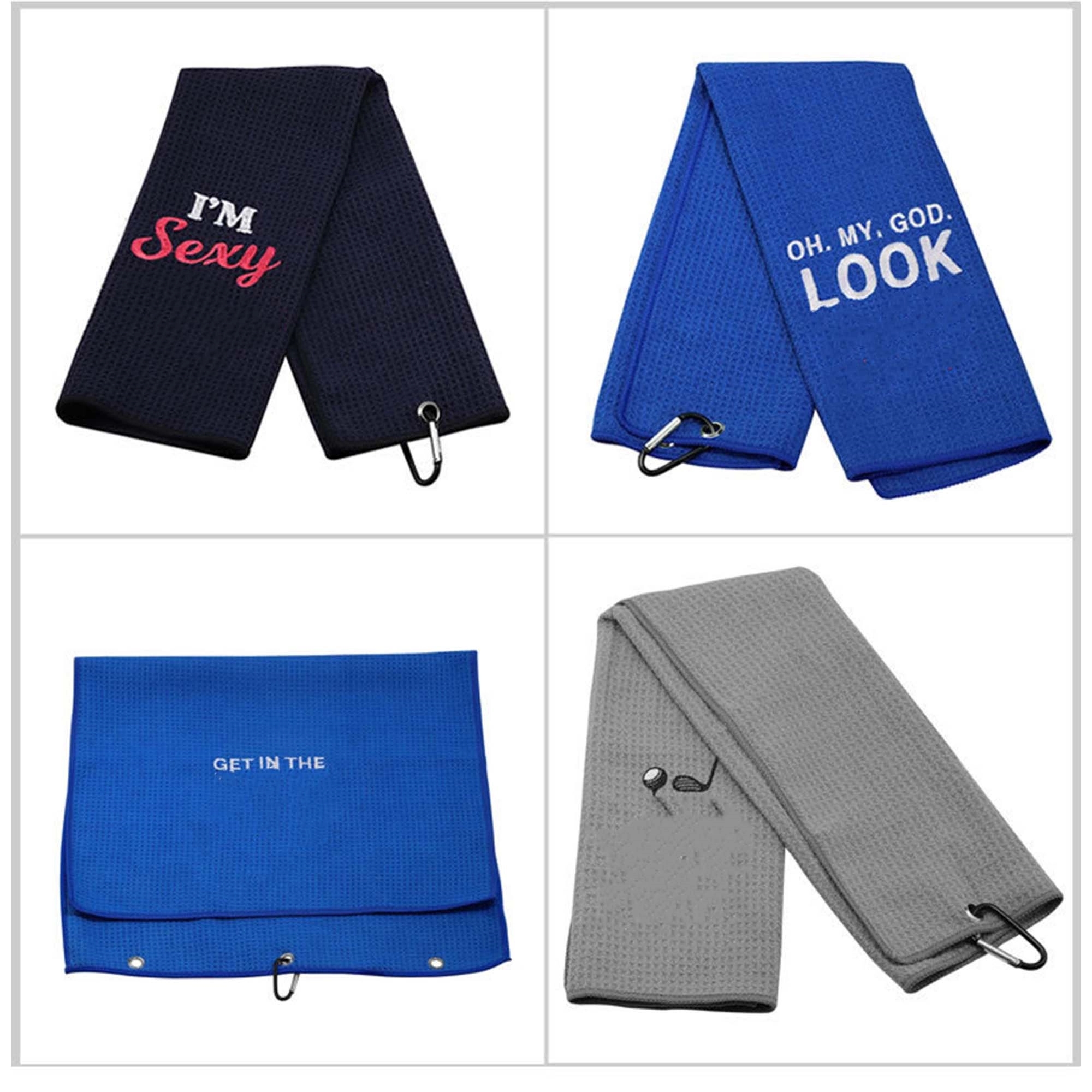 Tri-fold Microfiber Golf Towel With Clip 4