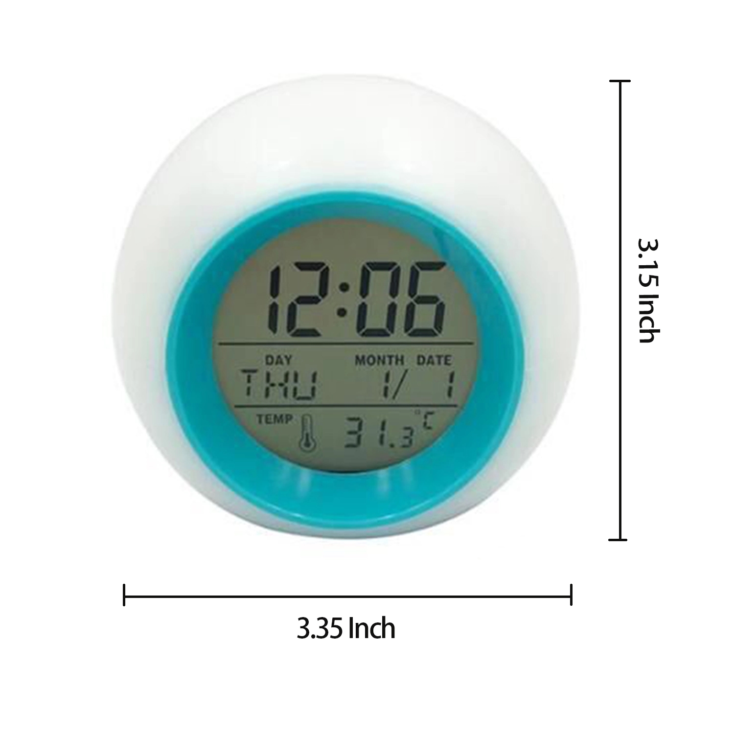 Color Changing Led Light Digital Alarm Clock 2