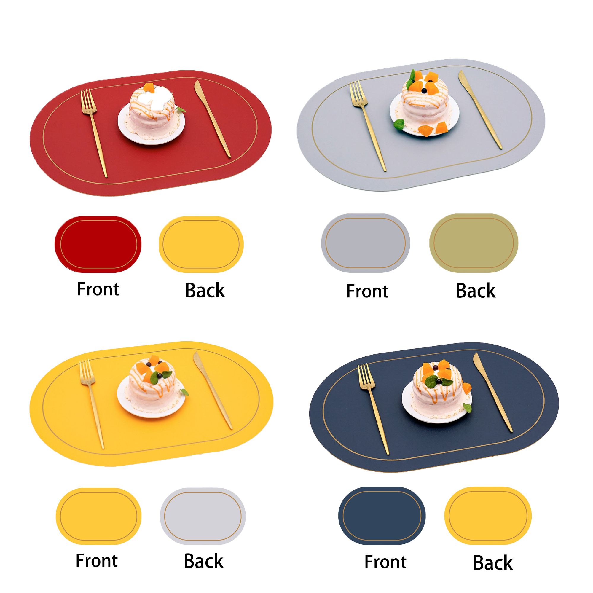 Leather Dual Color Placemat 4