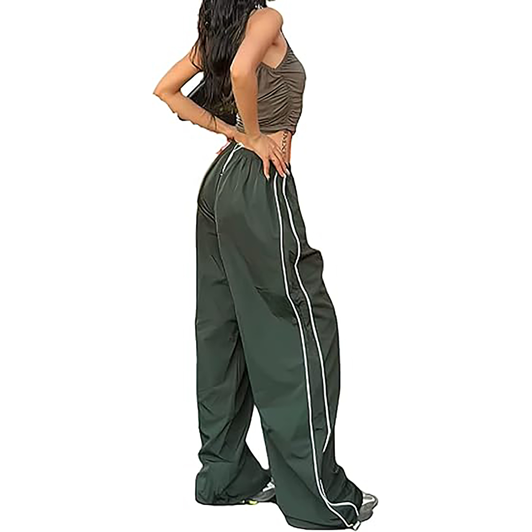 Women's Baggy Y2K Parachute Track Pants 8