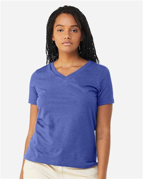 Women's Relaxed Heather CVC V-Neck Tee - 6405CVC 98