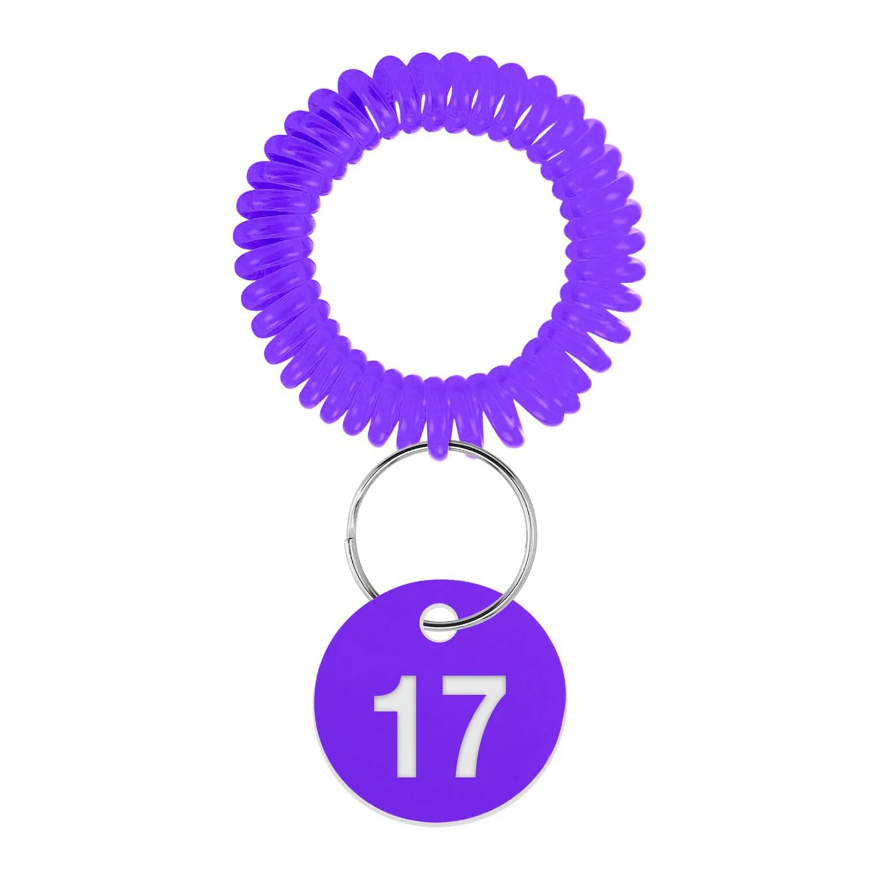 EVA Plastic Spring Wristband with Keychain 12