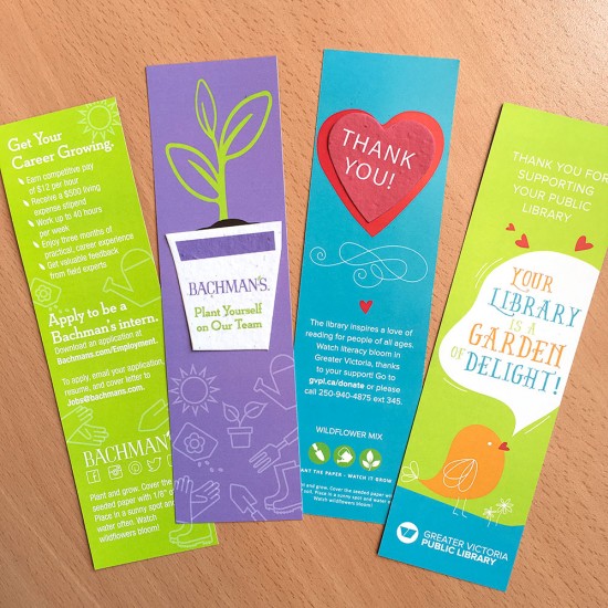 Double-Sided Large Eco Bookmark With Printed Shape 2