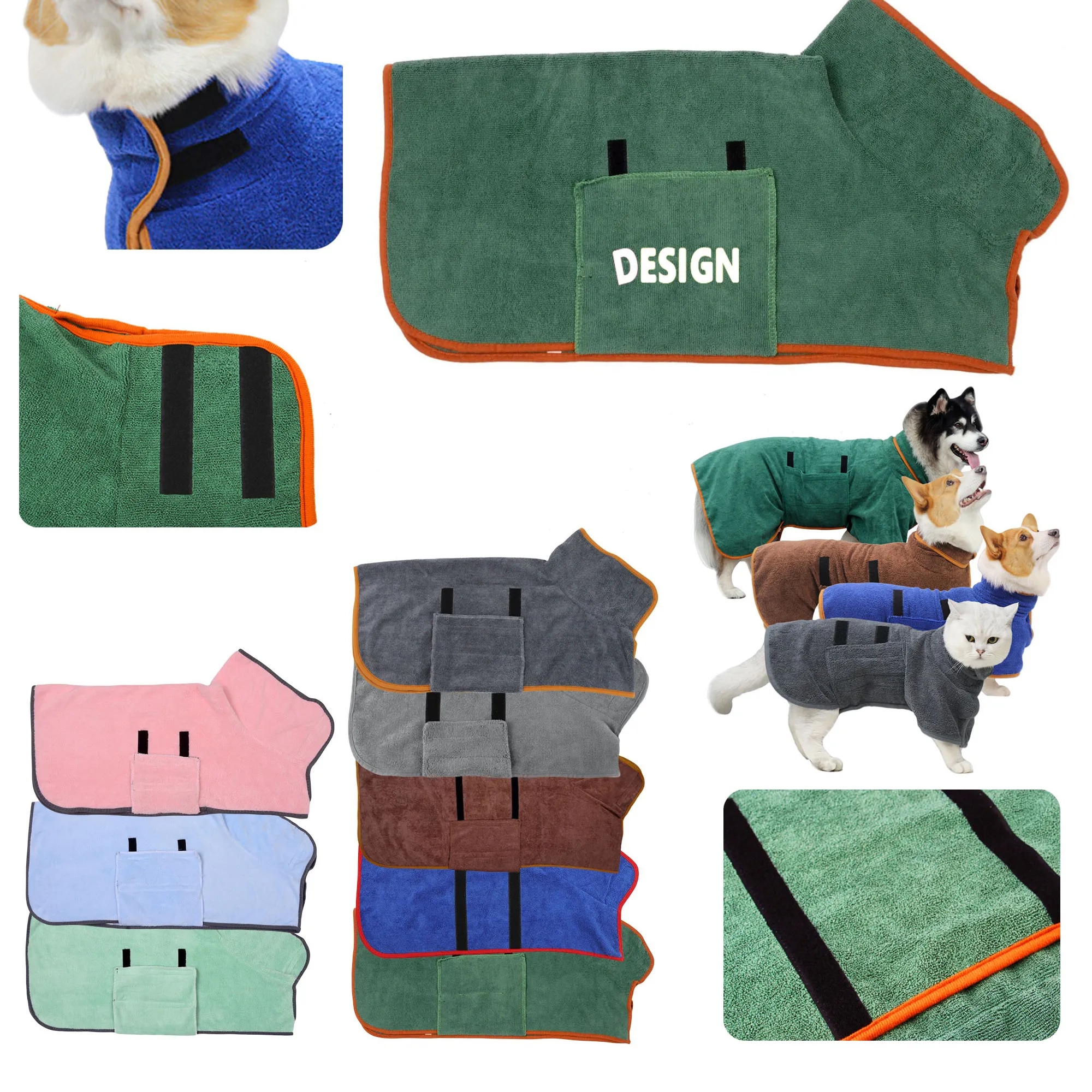 Quick-Dry Dog Bathrobe Towel 3