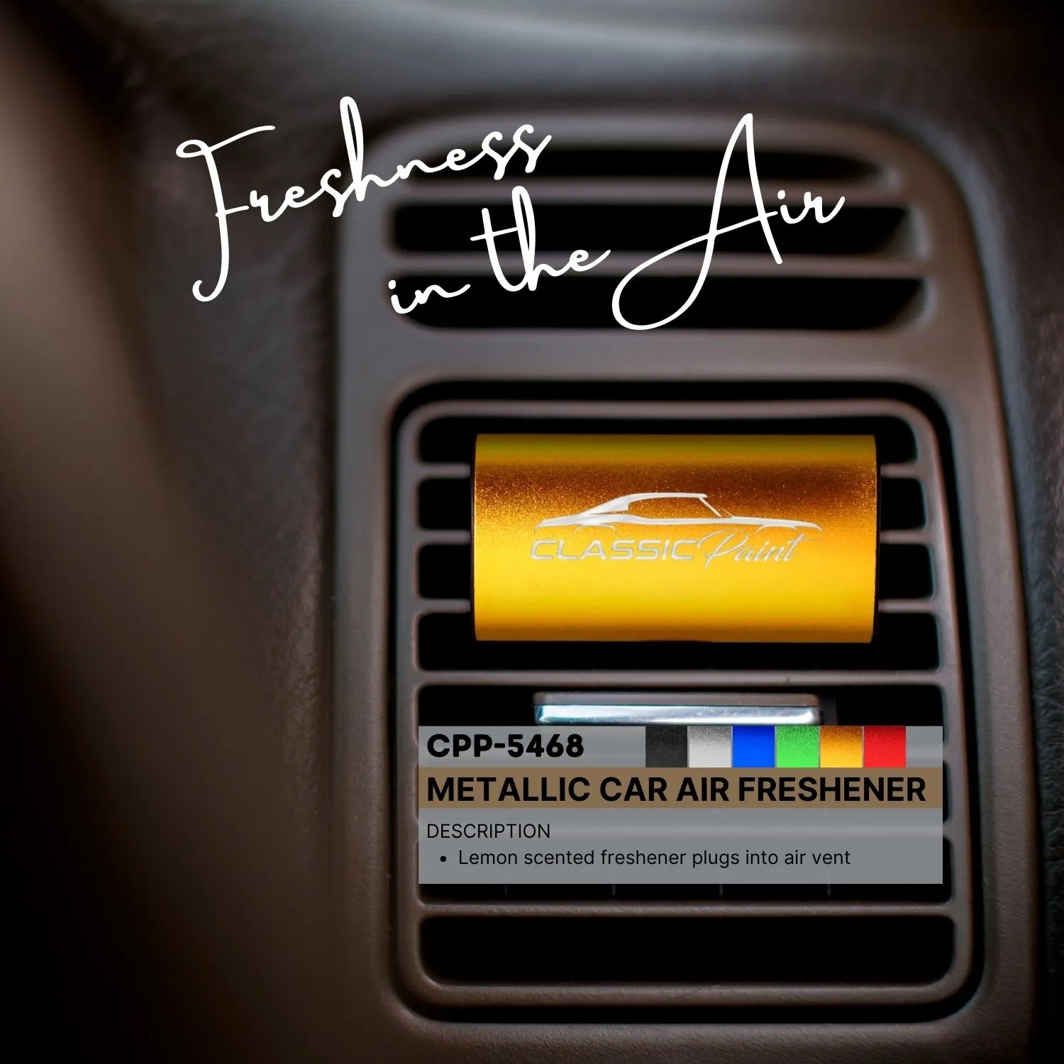 METALLIC CAR AIR FRESHENER 12