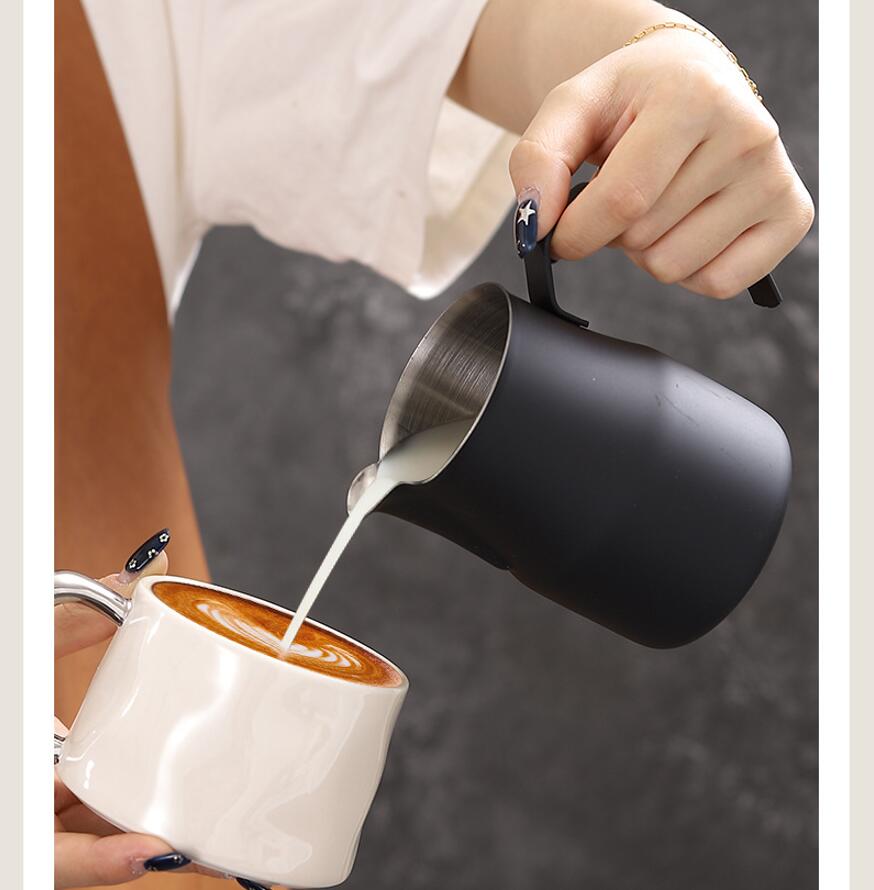 17oz Italian Style Stainless Steel Latte Art Cup with Scale 2