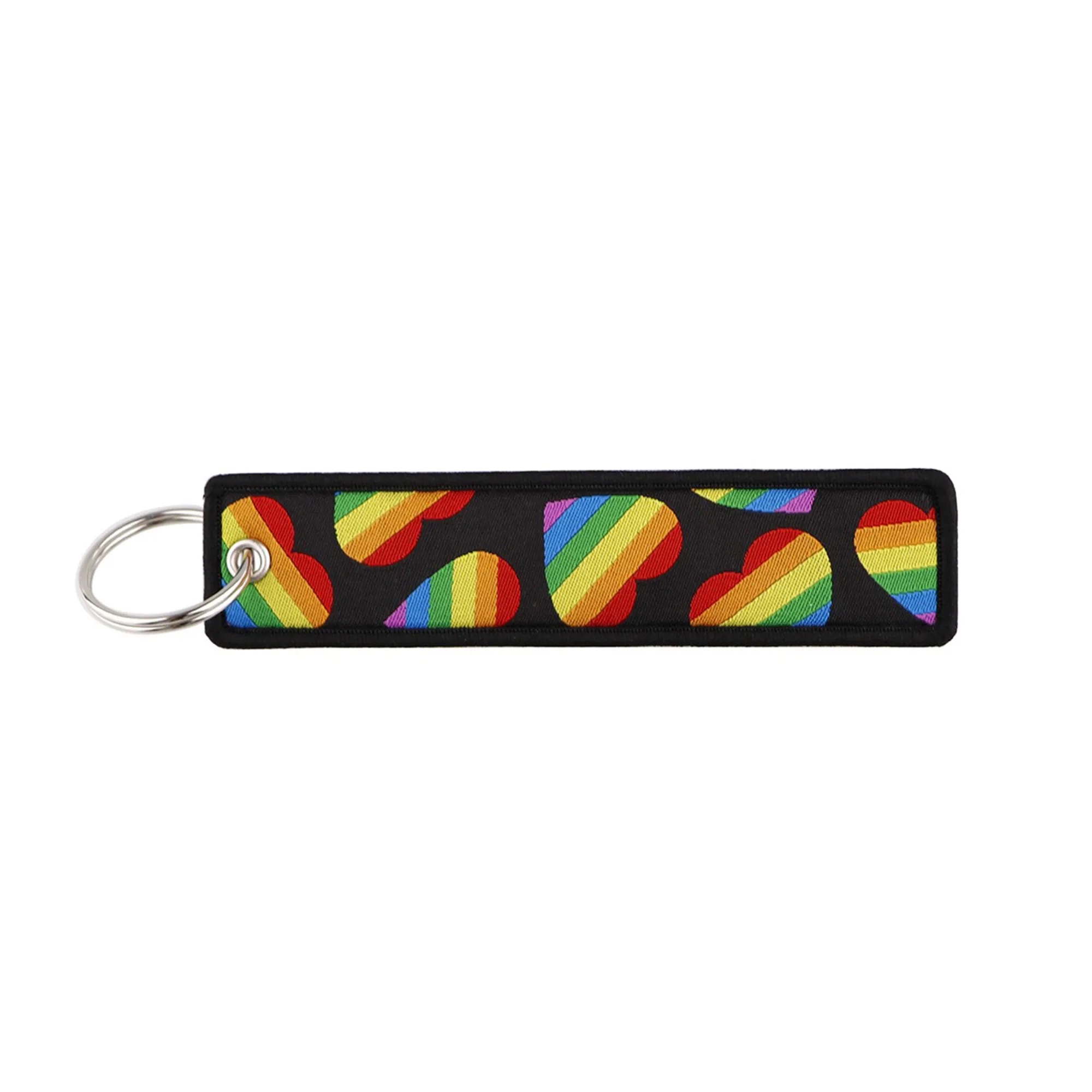Rainbow Motorcycle Embroidery Keytag 9