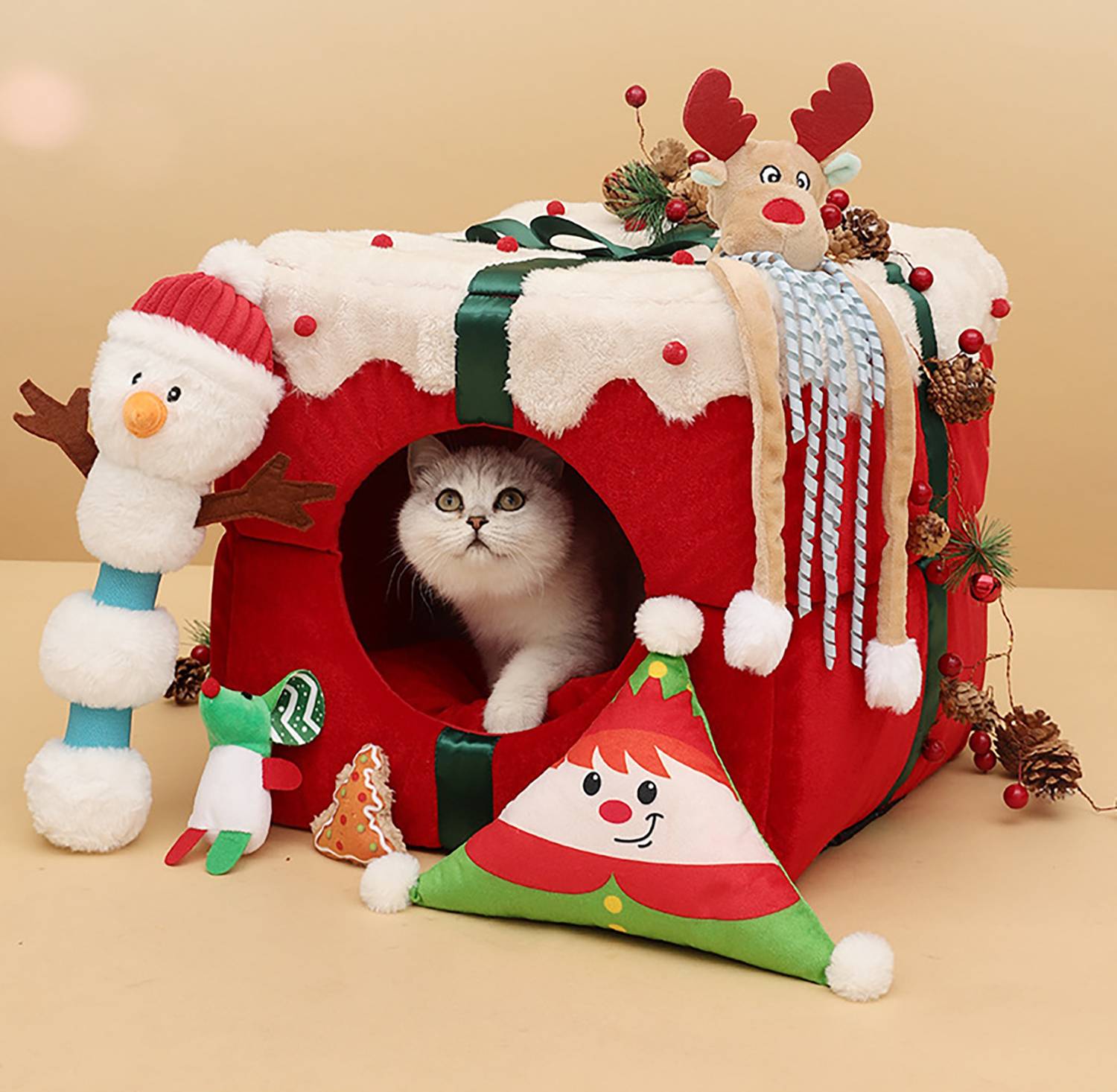 Christmas Foldable Pet Bed 2