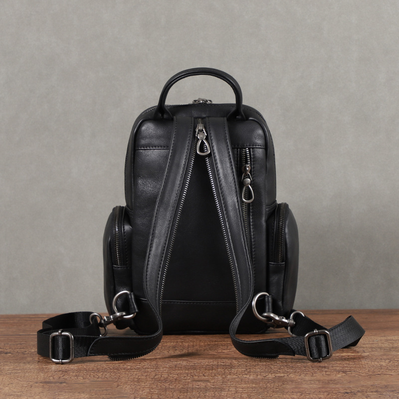 Leather Sling Bag Crossbody Motorcycle Pack 10