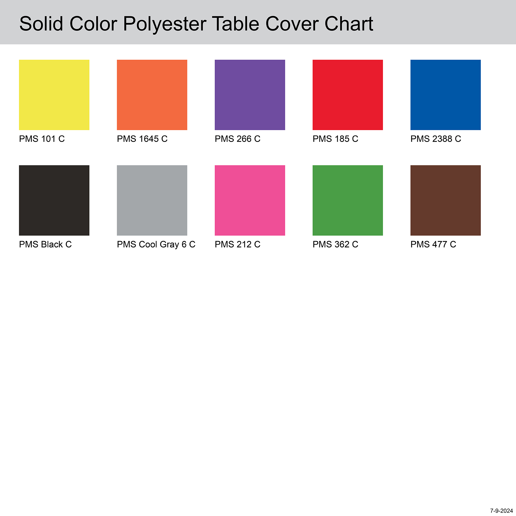 6' Blank Solid Color Polyester Table Throw 3