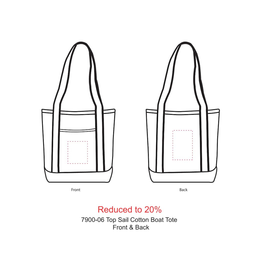 Topsail 10oz Cotton Canvas Tote, custom tote bag with logo imprint 21