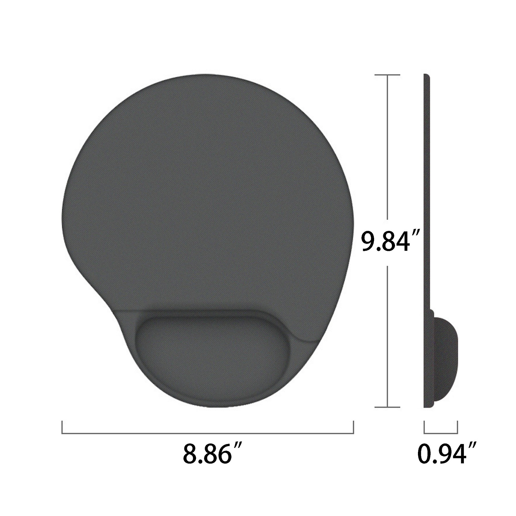 Solid Color Wrist Protection Mouse Pad 1