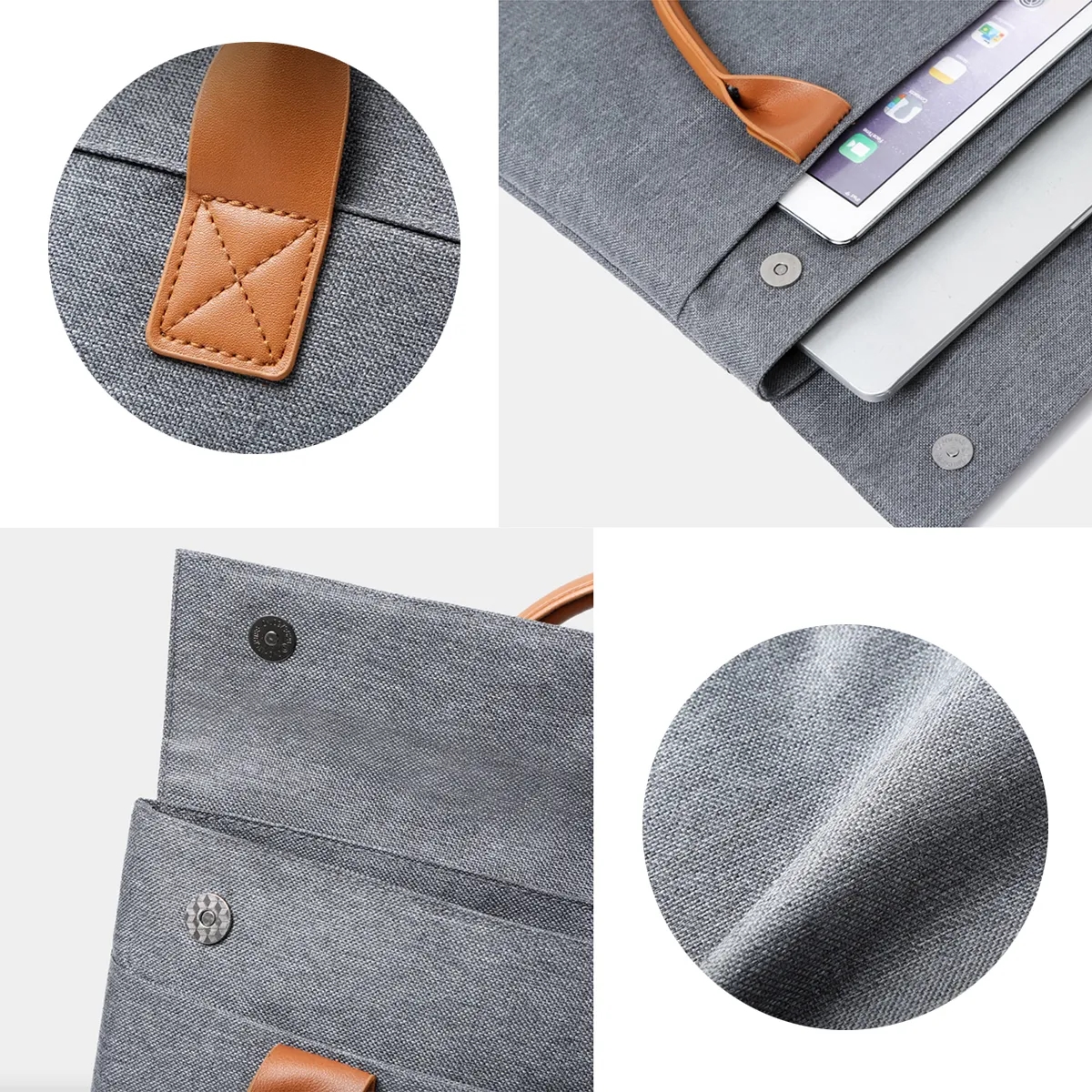 Protective Multifunctional Briefcase Bag w/Magnetic Closure 3