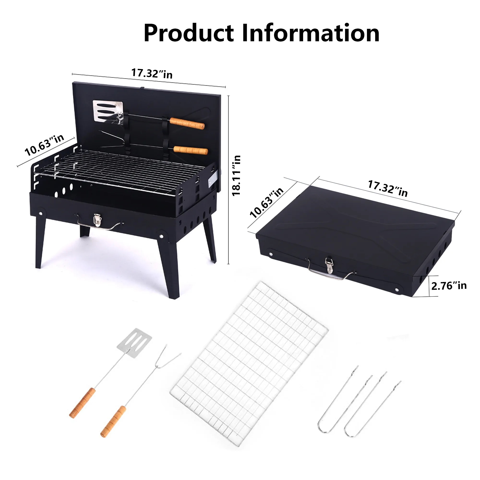 Foldable And Portable Barbecue Grill 3