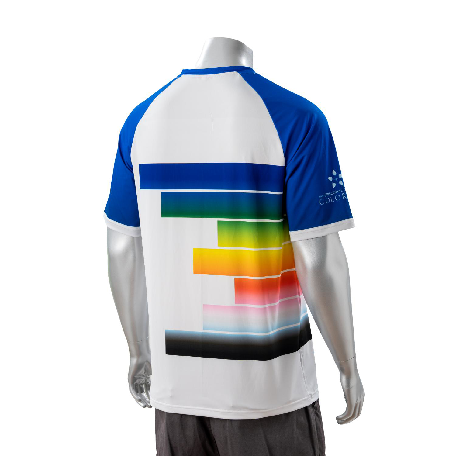 75D Milk Silk Fluorescent Digital Print Men's Raglan V-Neck T-Shirt - 5.3 oz 1