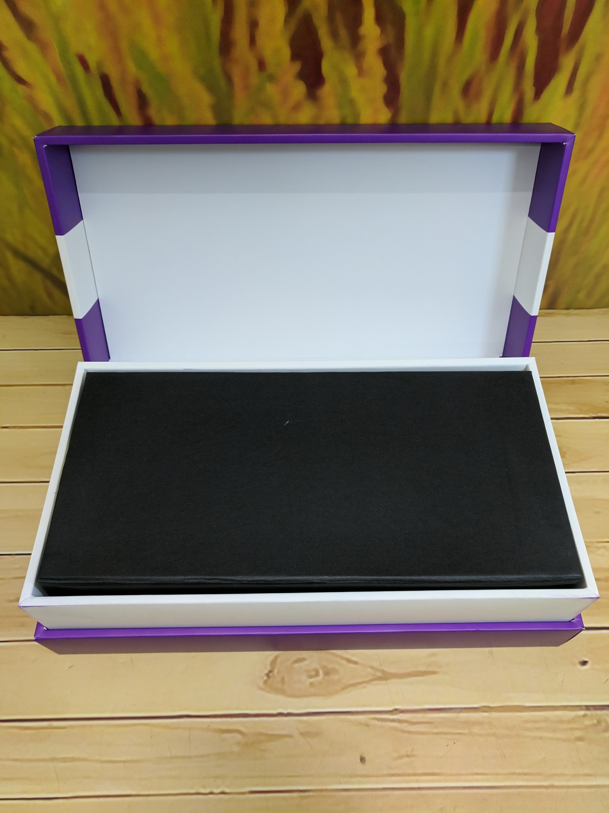 Custom Printed Full Color Hinged Soft Touch Luxury Gift Box - 13x3.5x3 3