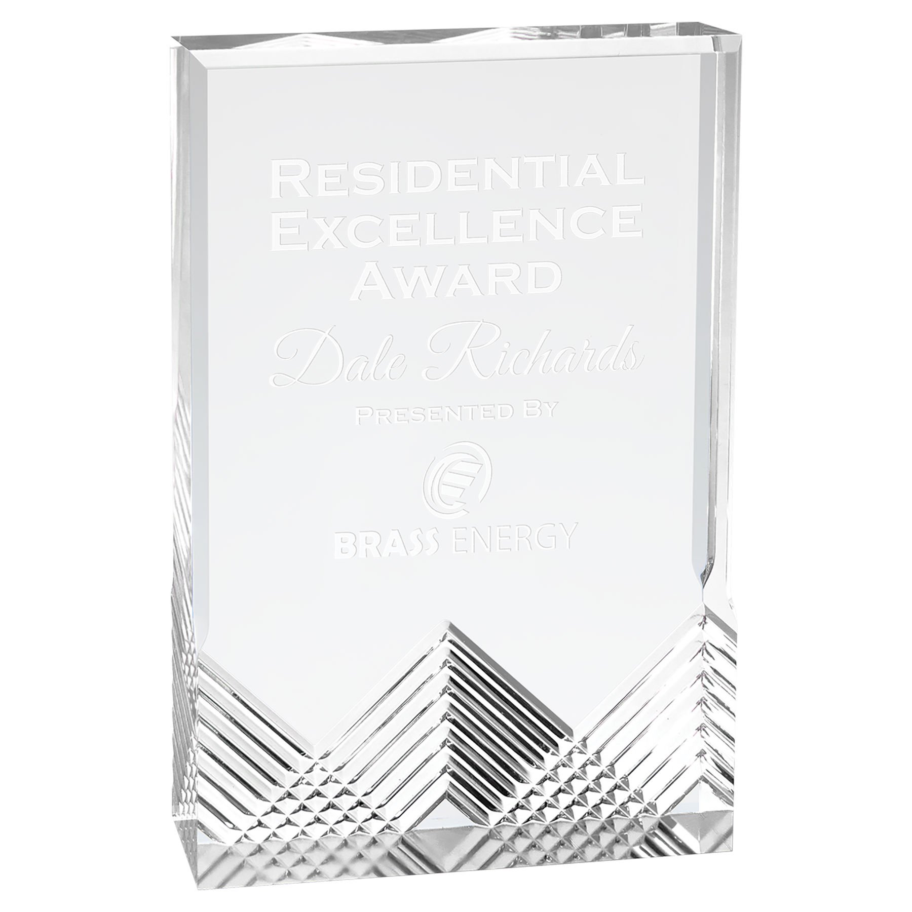 5" x 7" Silver Apex Mirage Acrylic Award