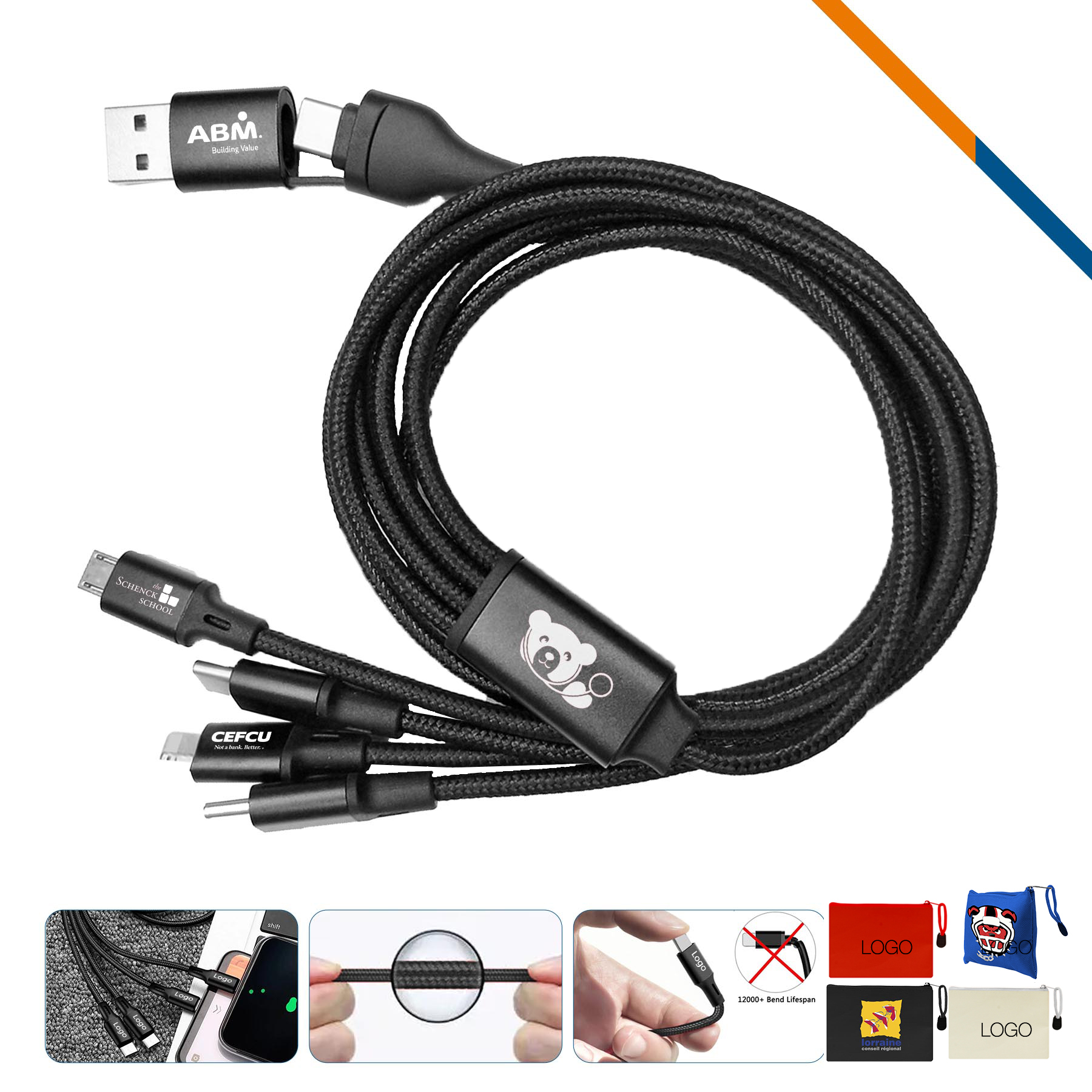 Abnus 6in1 Charging Cable 3