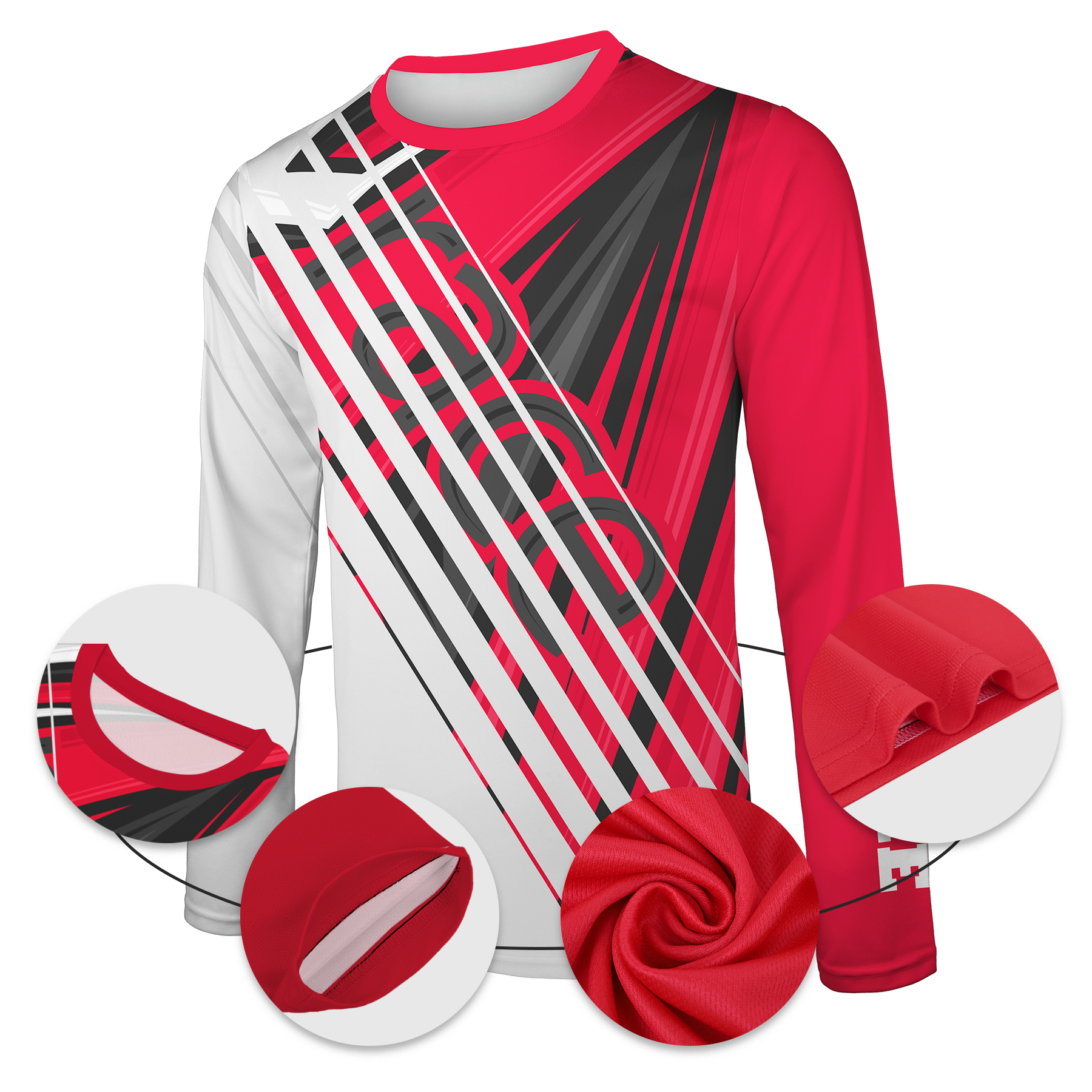 Custom Full Color Dye Sublimation Long Sleeve T-Shirt 1