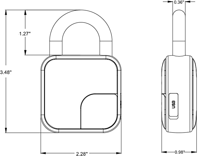 App Remote Control Fingerprint Electronic Lock for Gate/Locker/Luggage/Gym 19