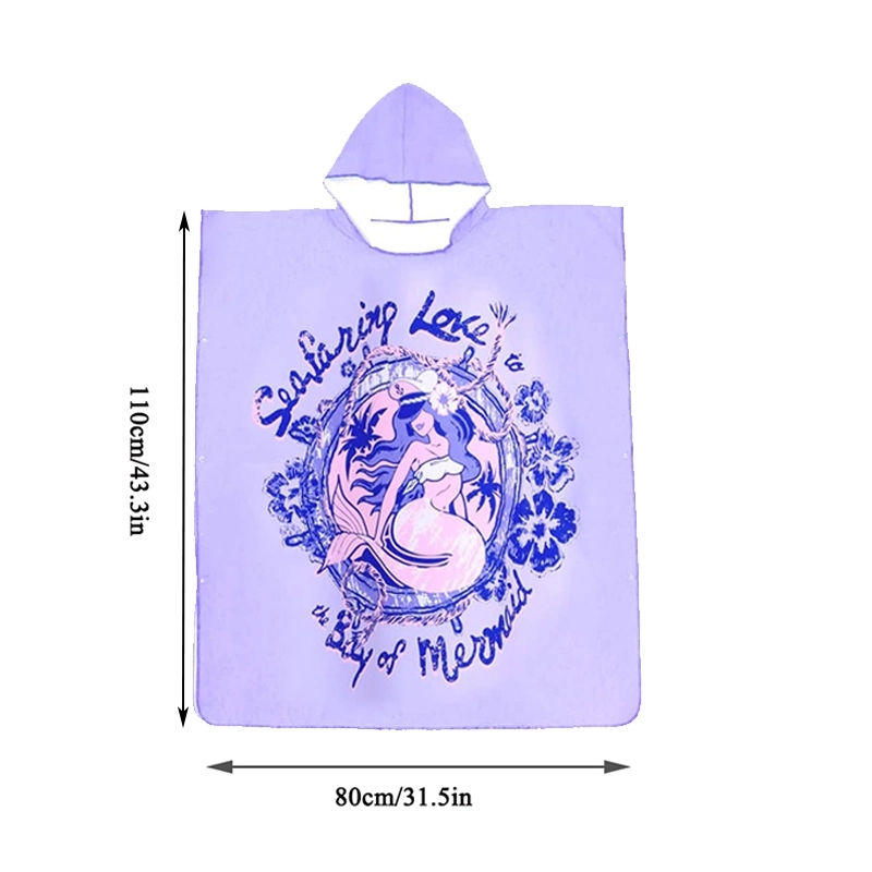 Custom Sublimation Beach Poncho Changing Robe With Hood 10