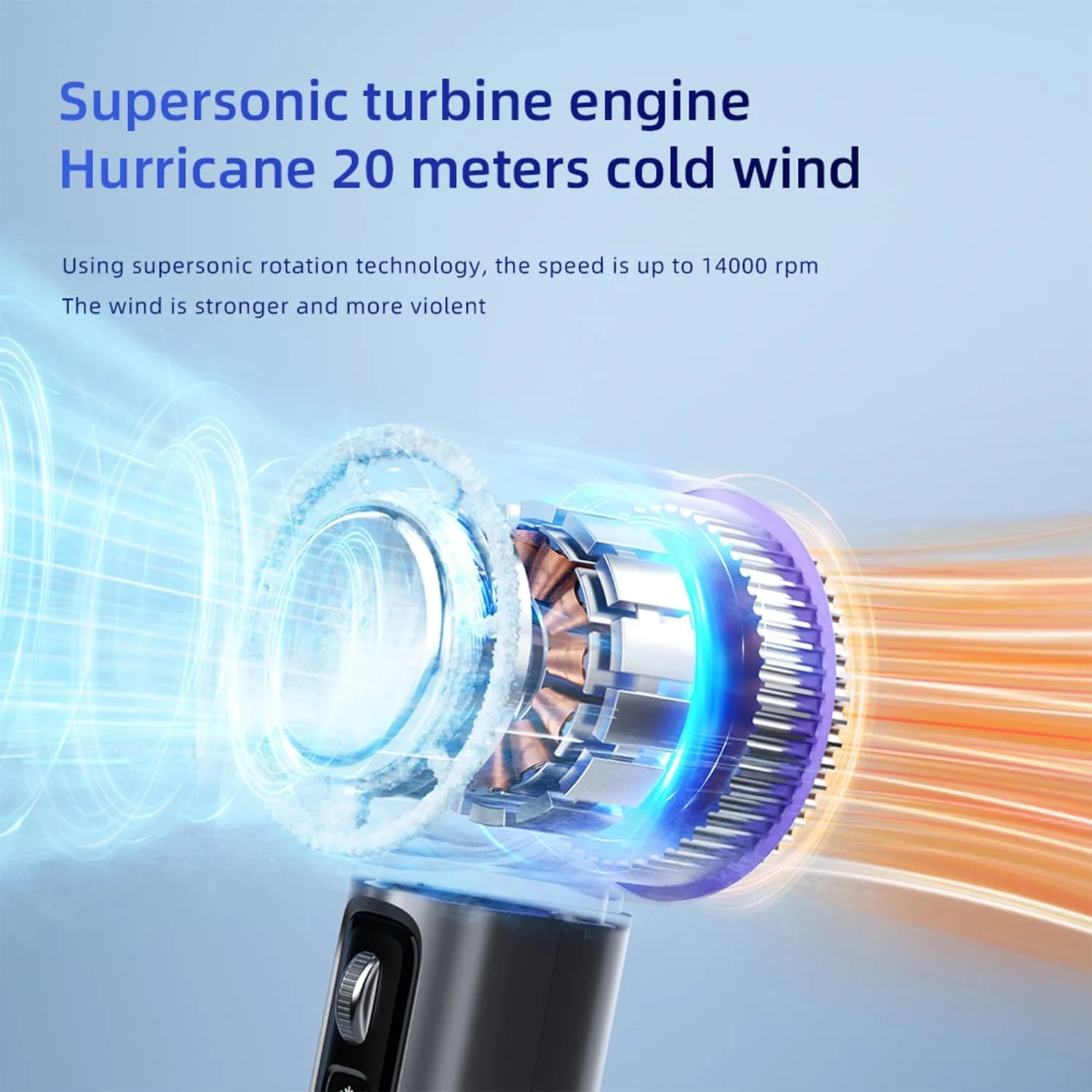 High-Speed Handheld USB Mini Turbine Electric Fan 6