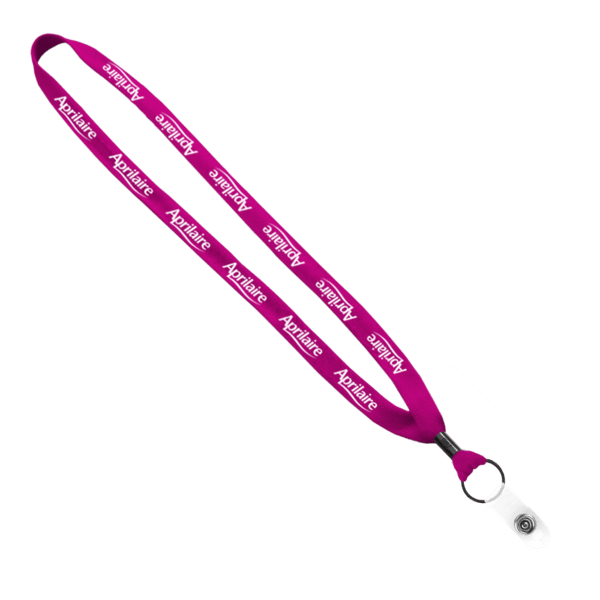 5/8" Polyester Shoelace Lanyard with Metal Crimp & Split-Ring 350