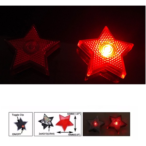 Star Shape bike bicycle reflectors Rear Light 5
