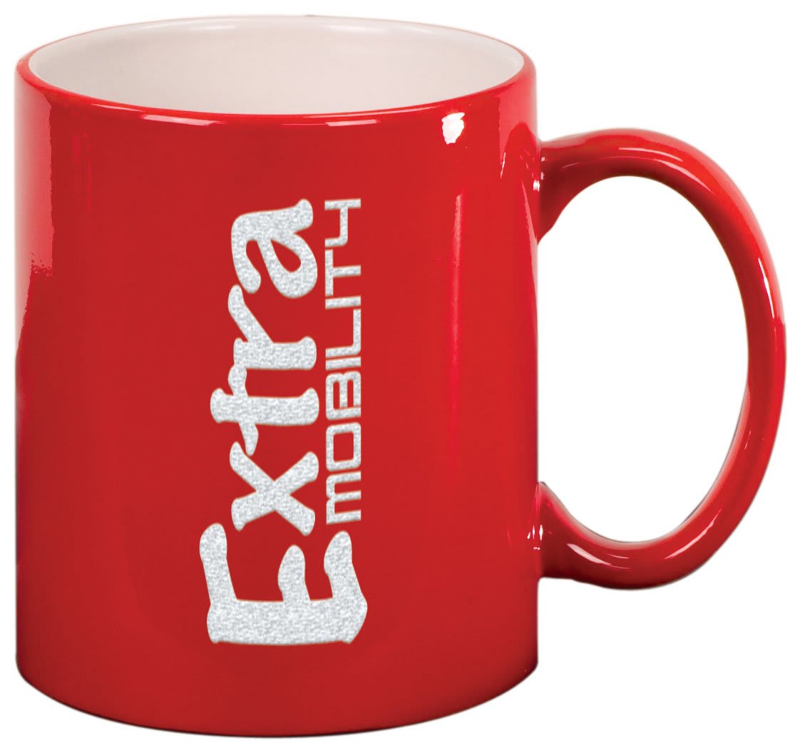 11 oz. Red Ceramic Round LazerMug 1