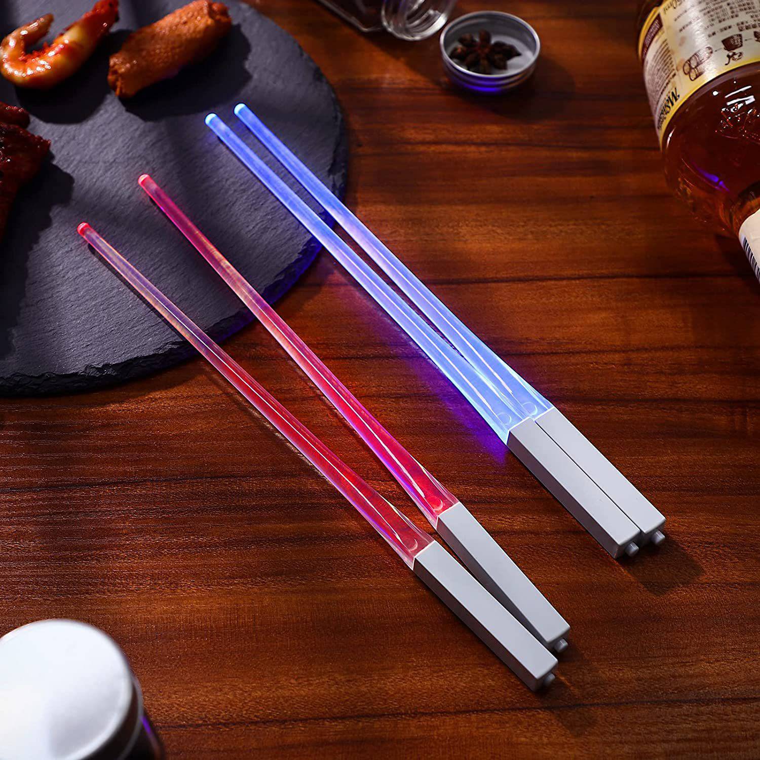 1 Pair Food-Grade Glowing LED Chopsticks