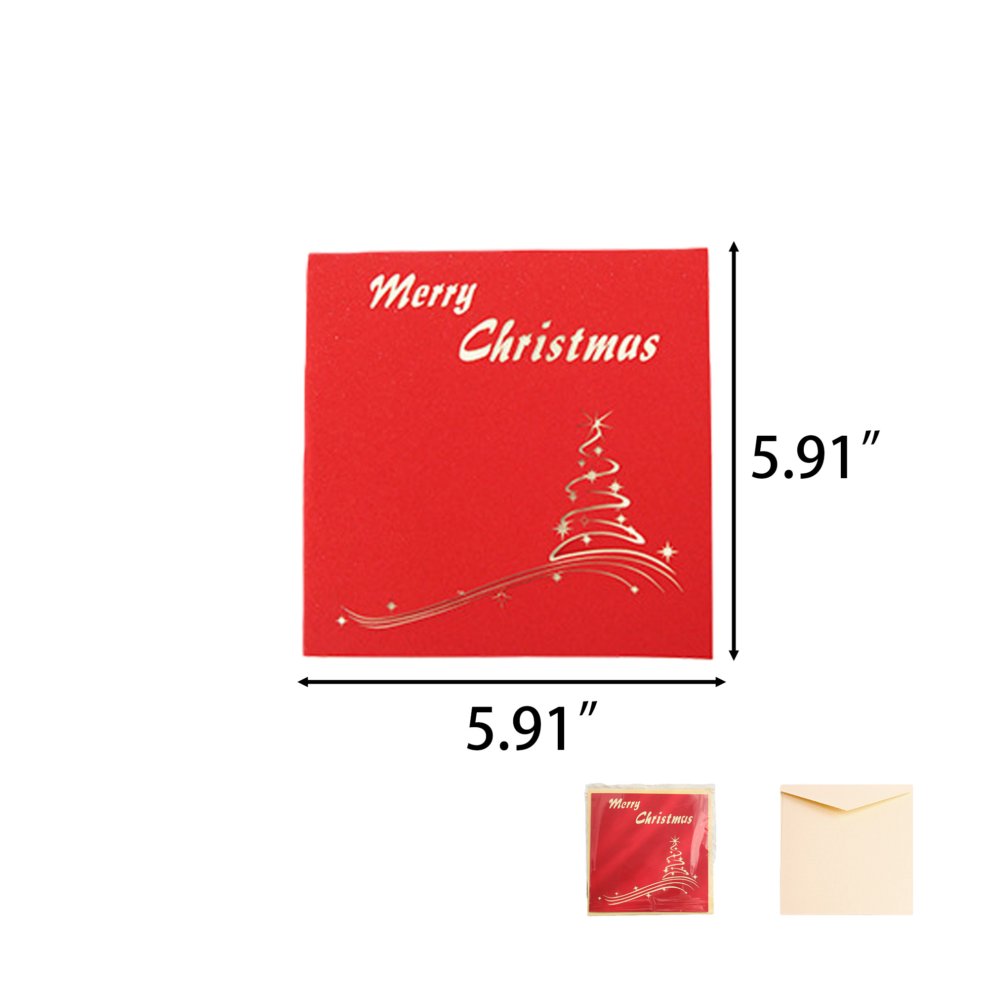 Custom Logo 3D Christmas Card 4