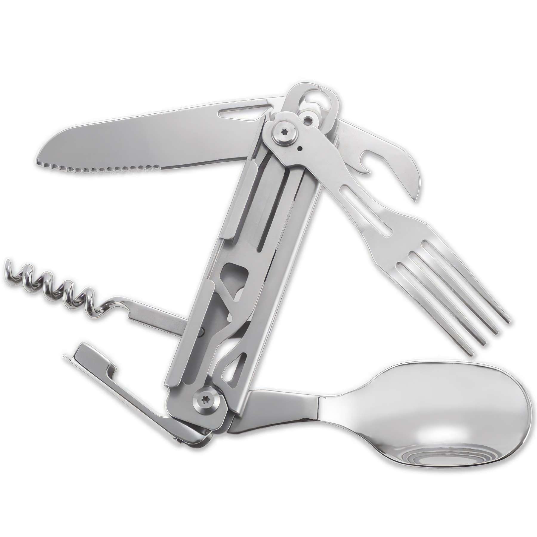 Camping Utensil Set 5-in-1 Multi Functional Folding Flatware 2