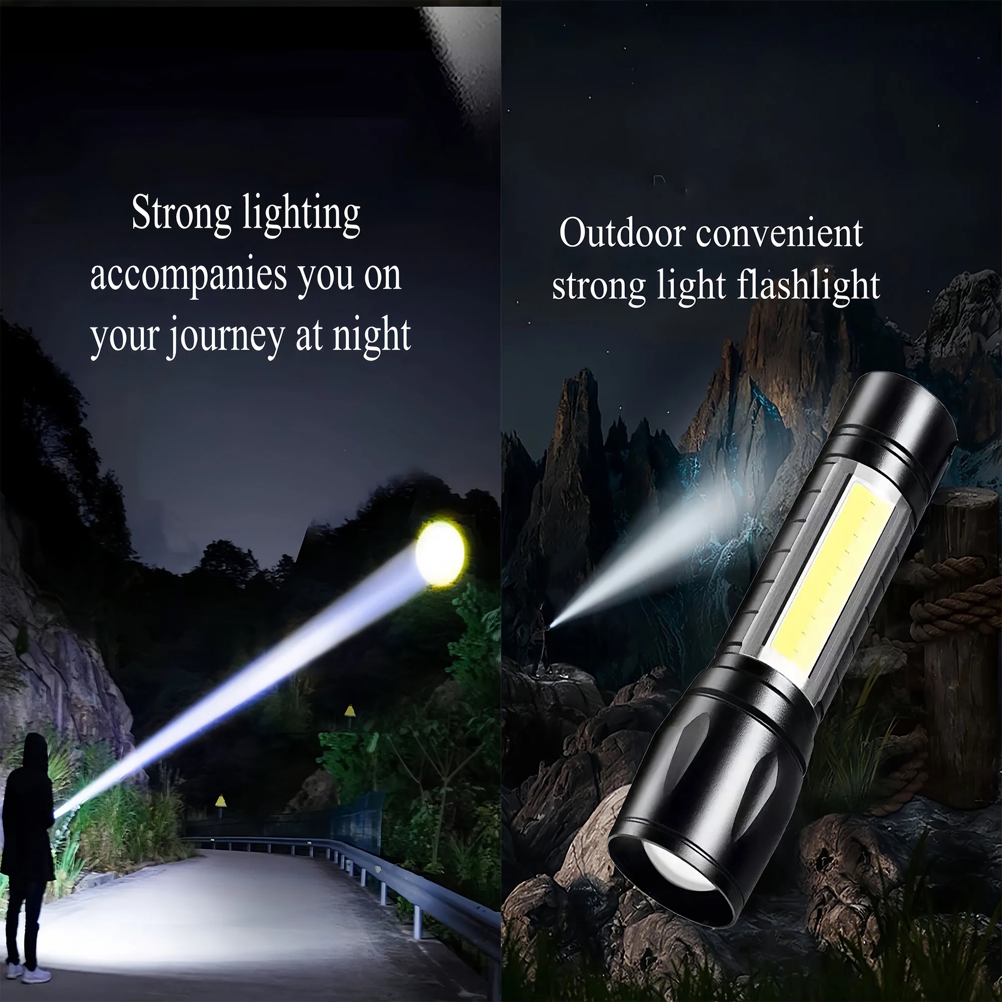 Premium Zoomable Flashlight With 5 Modes Aluminum Body 3